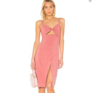 NWOT superdown sage midi dress in pink size small